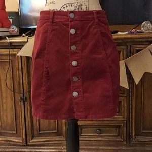 YMI Jeans red brushed corduroy Mini Skirt stretchy